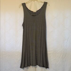 Olivia Rae Olive Green and White Striped Top